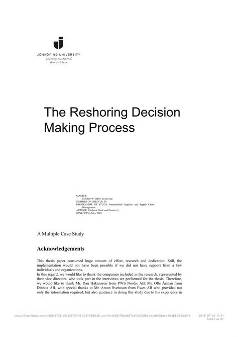 reshoring decision